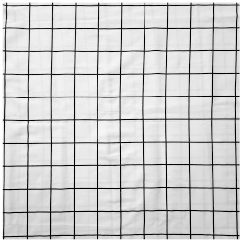 Tecido Tricoline 50cm x 150cm Grid Branco Com Preto Ref 7324 Cor 02 Caldeira