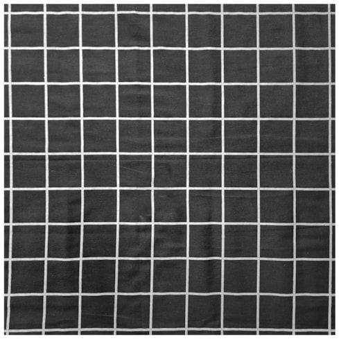 Tecido Tricoline 50cm x 150cm Grid Preto Com Branco Ref 7324 Cor 01 Caldeira