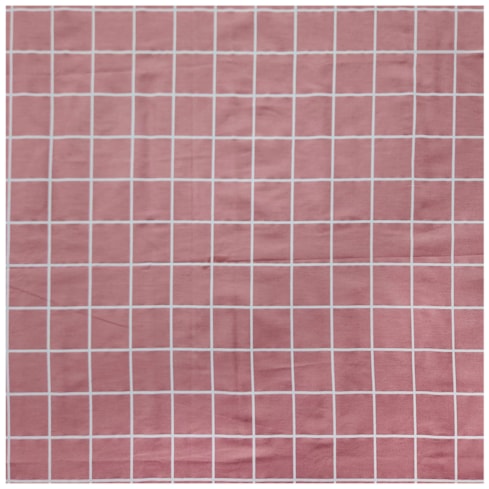 Tecido Tricoline 50cm x 150cm Grid Rosê Com Branco Ref 7324 Cor 12 Caldeira