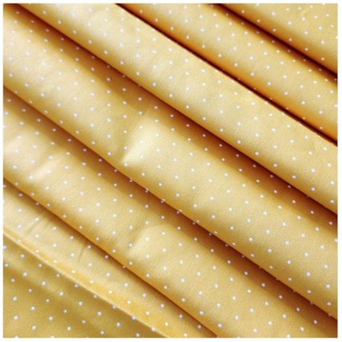 Tecido Tricoline 50cm x 150cm Poá Amarelo Cor 2966 Círculo