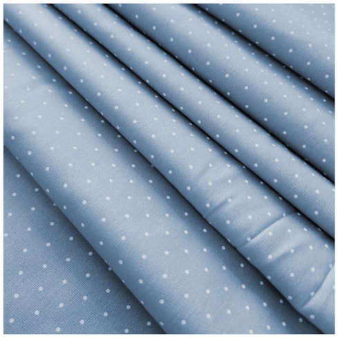 Tecido Tricoline 50cm x 150cm Poá Azul Cor 2975 Círculo
