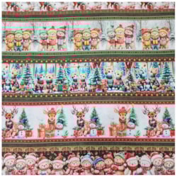 Tecido Tricoline Barrado Natalino 50cm x 150cm Cor 02 Caldeira