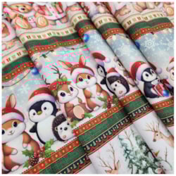 Tecido Tricoline Barrado Natalino 50cm x 150cm Cor 02 Caldeira