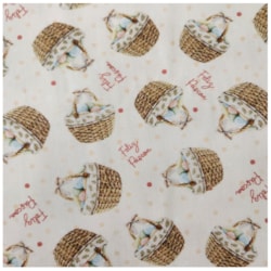 Tecido Tricoline de Páscoa 50cm x 150cm Cestas Com Ovos Cor 2975 Círculo