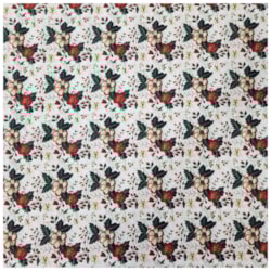 Tecido Tricoline Flores Natalinas 50cm x 150cm Cor 09 Caldeira