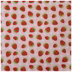 Tecido Tricoline Morangos 50cm x 150cm Cor 2292 Círculo