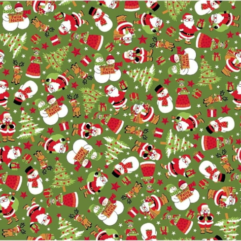 Tecido Tricoline Natal Ref 2420 50cm x 150cm 100% Algodão Círculo