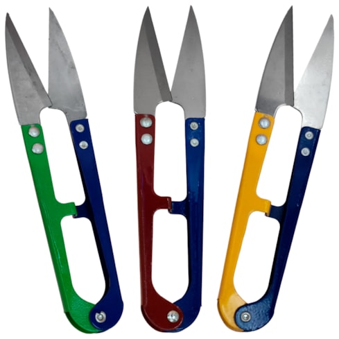Tesoura de Arremate Colorida Com 12,5CM Mantovani