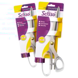 Tesoura Multiuso Cabo Transparente 24cm Makro
