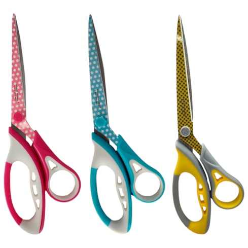 Tesoura Multiuso Estampada Colorida 24cm Makro