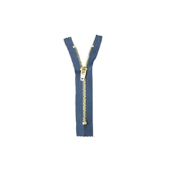 Zíper Corrente Metal Dourado - GC 459 - 15cm - Cor 0507 Marinho