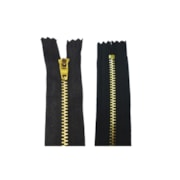 Zíper de Metal Médio - Fixo - Dourado - 4cm - Importado - 1un - VMH Zíper de Metal Médio - Fixo - Dourado - 4cm - Importado - 1un - VMH