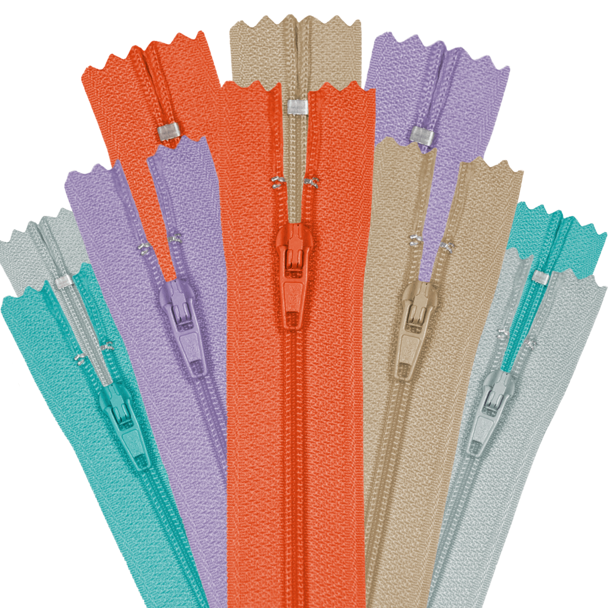 ZÍPER DE NYLON FINO - FIXO - IMPORTADO - 30CM - PACOTE COM 10