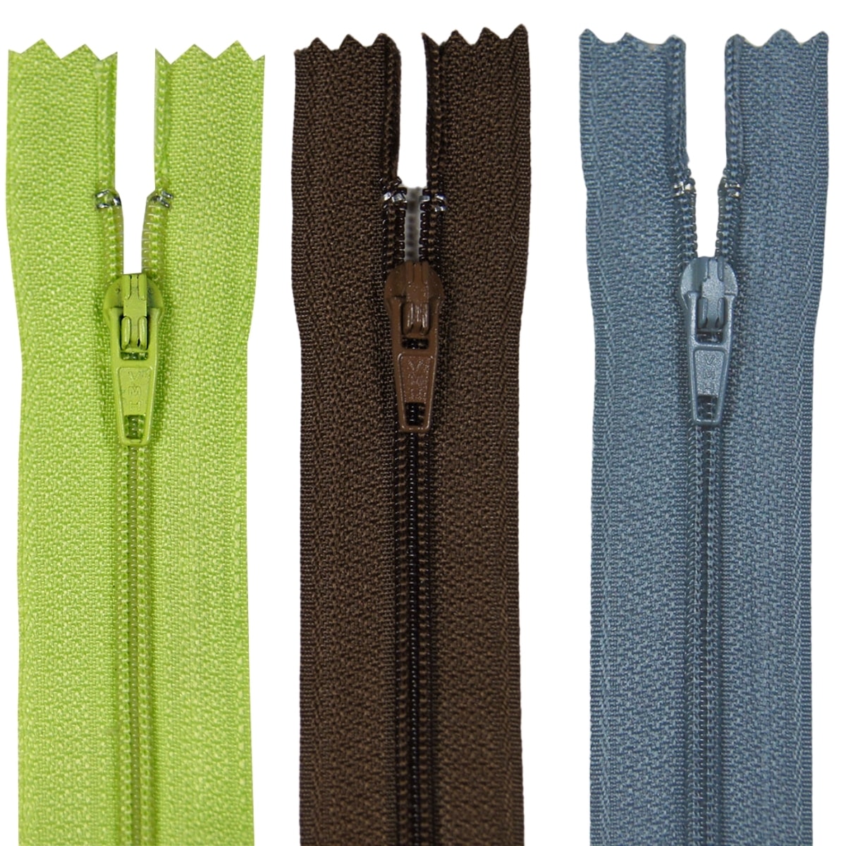 ZÍPER DE NYLON FINO - FIXO - IMPORTADO - 18CM - PACOTE COM 10
