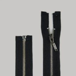 Zíper Destacável de Metal Niquel 55cm Pingente Palito BZ Pacote com 10 Unidades Zíper Destacável de Metal Niquel 55cm Pingente Palito BZ Pacote com 10 Unidades