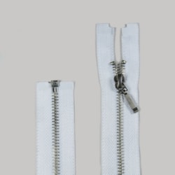 Zíper Destacável de Metal Niquel 60cm Pingente Palito BZ Pacote com 10 Unidades Zíper Destacável de Metal Niquel 60cm Pingente Palito BZ Pacote com 10 Unidades