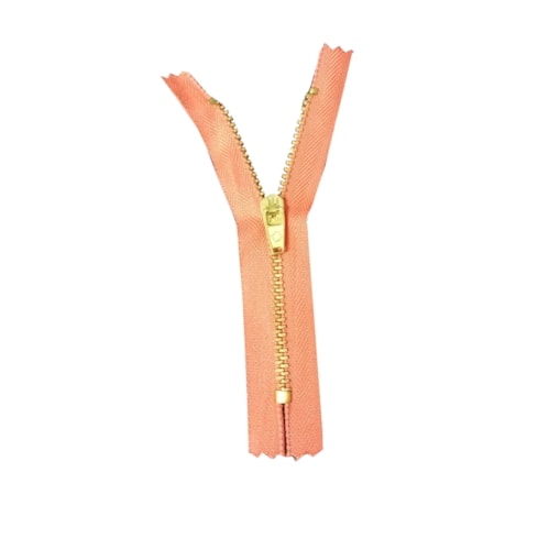 Zíper Fixo de Metal Dourado 12cm GC 459 com 10 Unidades Coats Corrente