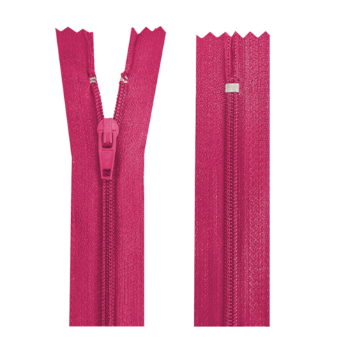 Zíper Fixo de Nylon Fino 45cm com 10 Unidades ZR