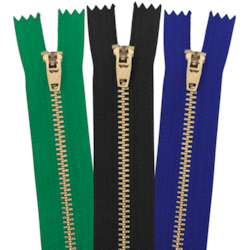 ZIPER FIXO METAL DOURADO 12CM COM 10 UNIDADES NYBC