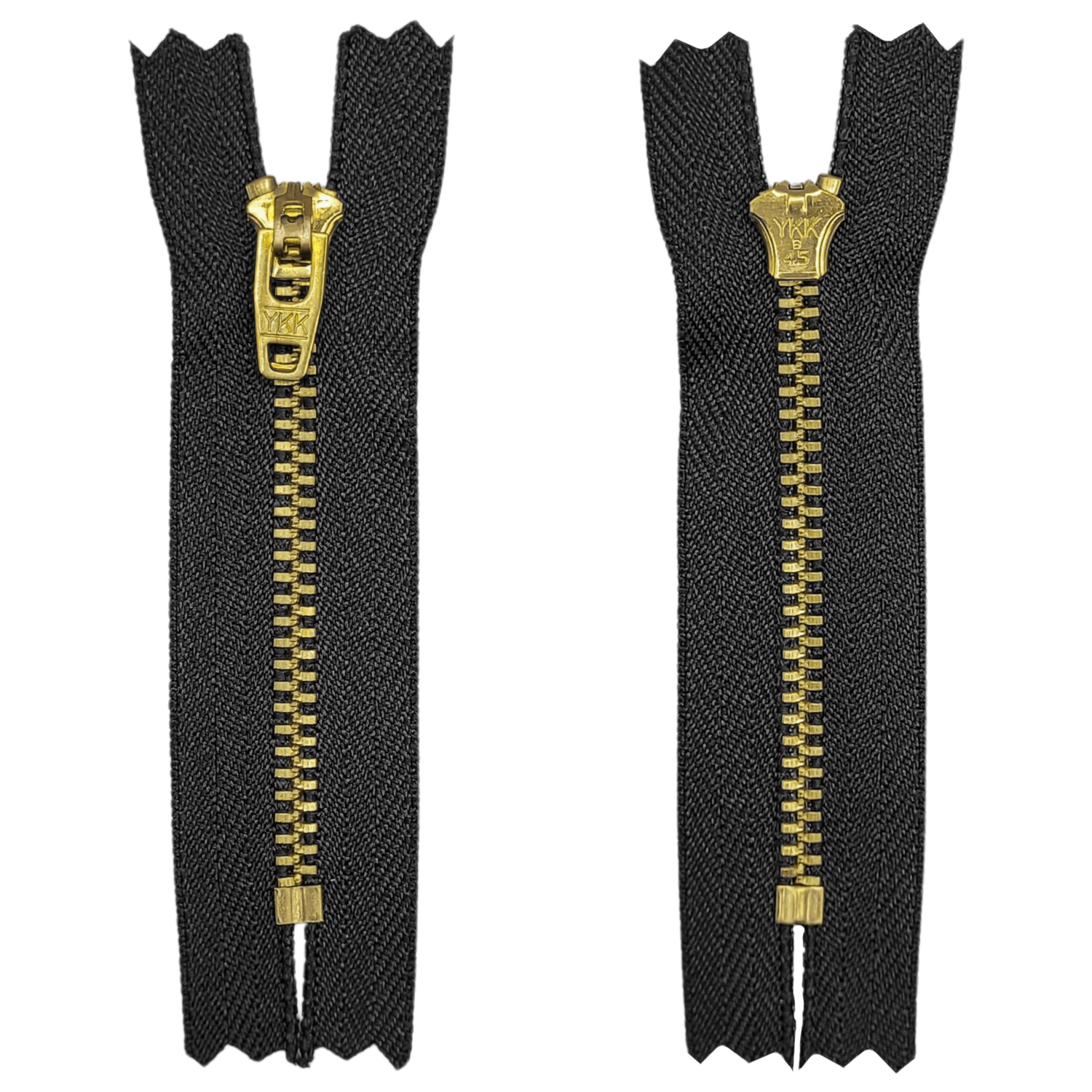 Ziper Fixo Metal Dourado YKK Com 08 Centímetros - Oeste Aviamentos