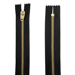 Zíper Metal Fixo Dourado 333 18Cm com 10 Unidades GCC