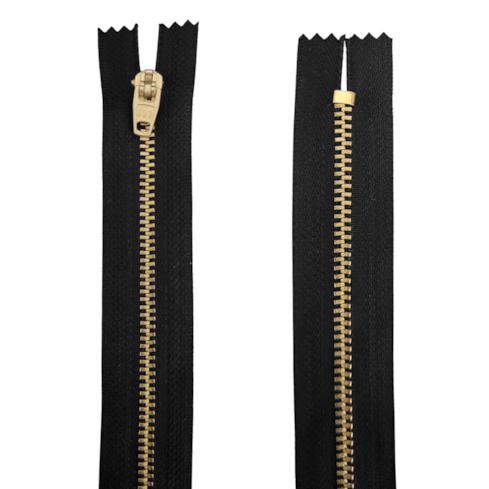 Zíper Metal Fixo Dourado 333 18Cm com 10 Unidades GCC
