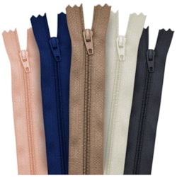 Zíper Nylon Fixo 12CM Com 10 Unidades NYBC