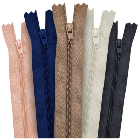 Zíper Nylon Fixo 12CM Com 10 Unidades NYBC