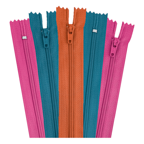 Zíper Nylon Fixo 35CM com 10 Unidades ZR