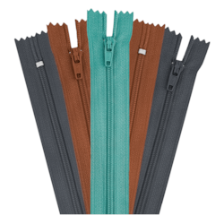 Zíper Nylon Fixo 40cm com 10 Unidades ZR