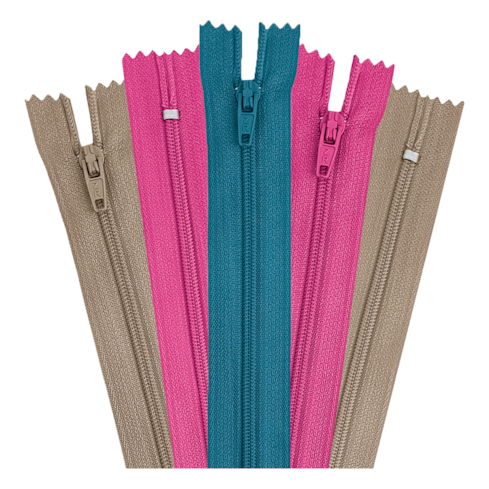 Zíper Nylon Fixo Fino 30cm Nº 3 com 10 Unidades ZR