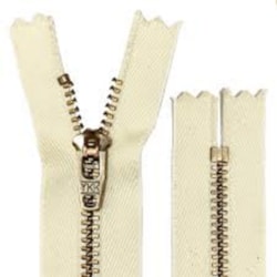 Zíper YKK Metal Dourado - YGC 459 - 12cm - Cru Zíper YKK Metal Dourado - YGC 459 - 12cm - Cru